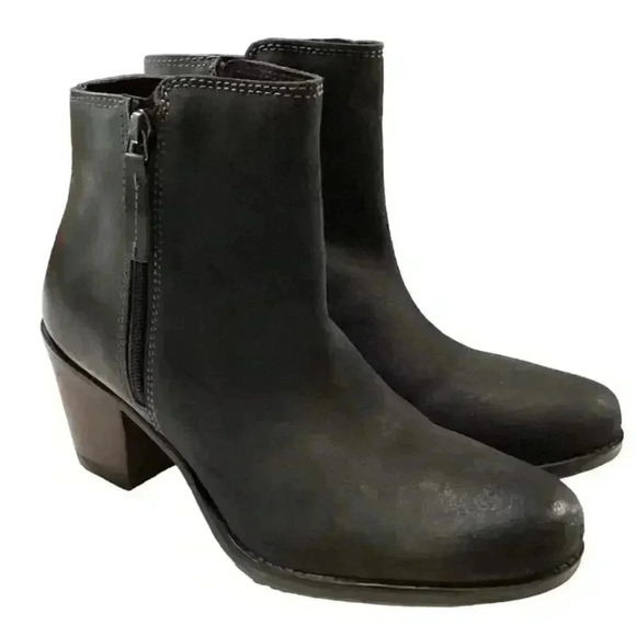 Roan By Bed Stu Boots Womens 11 Gray Lina Leather Double Zip Distressed NEW - Picture 1 of 10
